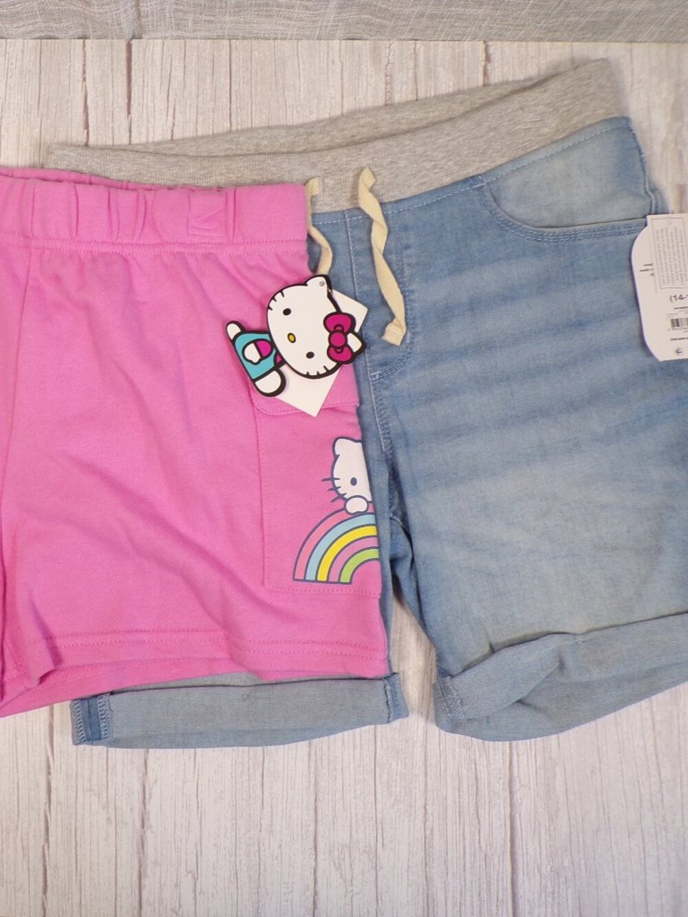 NWT Hello Kitty & Wonder Nation Girls' XL Cotton Shorts 2-Pack